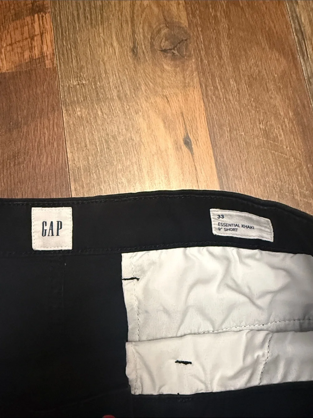 GAP Essential Khaki Shorts Men’s 33 Black 8” Inseam Stretch Chino Casual